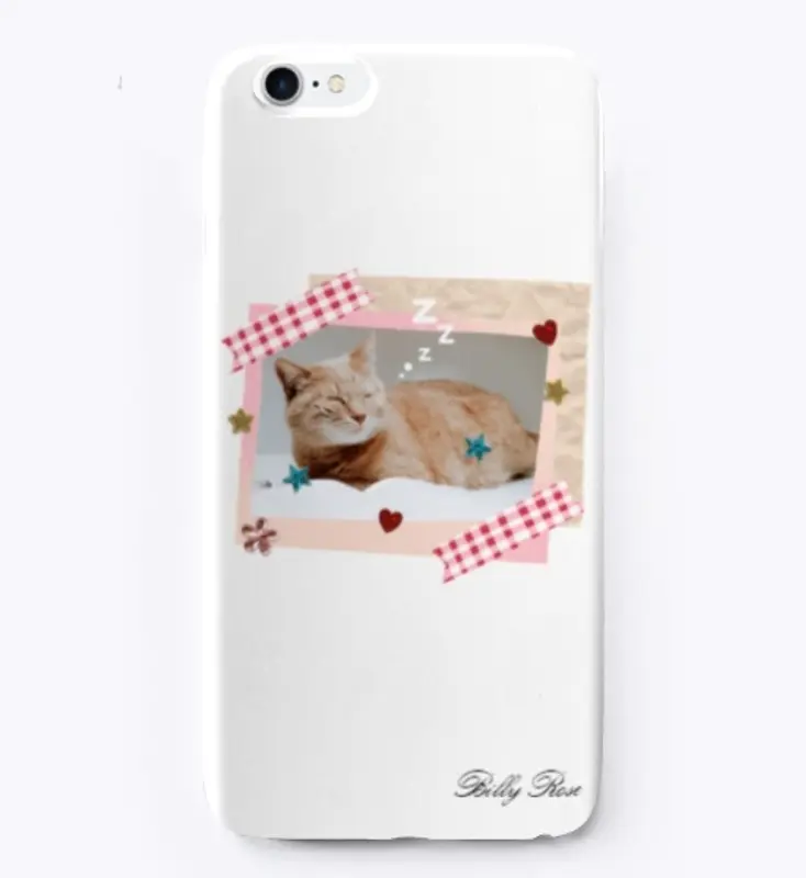 SLEEPING CAT CELL PHONE CASE