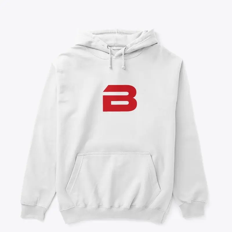 BILLY ROSE RED STAMPED PULLOVER HOODIE